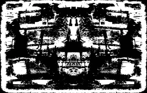 Абстрактний Стресовий Малюнок Пошкоджений Фон Плаката Чорно Білих Кольорах — стоковий вектор