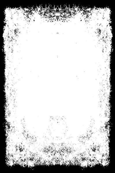 Cadru Abstract Grunge Alb Negru Ilustrație Vectorială — Vector de stoc