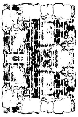 soyut siyah ve beyaz grunge şablonu, vektör illüstrasyonu