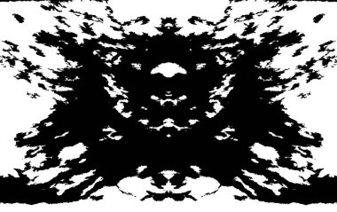 Soyut siyah beyaz desenler. Dağınık simetrik monokrom tasarımı.