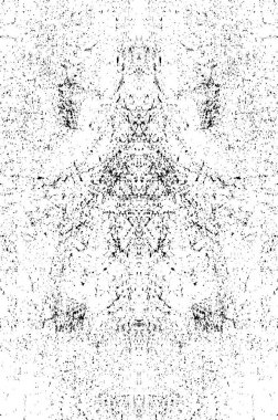 Soyut siyah beyaz desenler. Dağınık simetrik monokrom tasarımı.