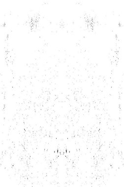 Soyut desenli basit siyah beyaz çizim. Tek renkli simetrik tasarım.