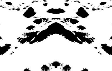 Soyut grunge desenli bir resim. Tek renkli simetrik tasarım.