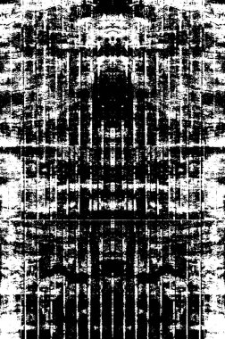 Hasarlı yüzey, siyah beyaz görüntü, lekeli kaba ve grunge soyut desen
