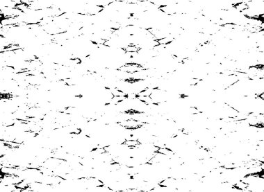 Grunge üst üste biniyor. Soyut siyah-beyaz vektör arkaplanı. Çatlak, leke ve noktalarda kirli desenli tek renkli klasik yüzey. Karanlık korku tarzında eski bir duvar.