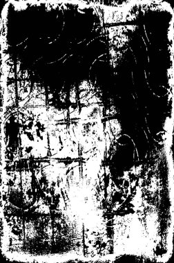 Siyah ve beyazın Grunge arka planı. Soyut monokrom dokusu. Vintage elementler lekeler ve çatlaklar