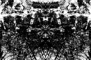 Siyah ve beyazın Grunge arka planı. Soyut monokrom dokusu. Vintage elementler lekeler ve çatlaklar