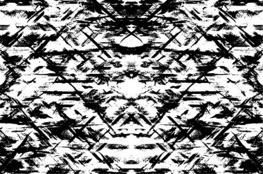 Siyah ve beyazın Grunge arka planı. Soyut monokrom dokusu. Vintage elementler lekeler ve çatlaklar