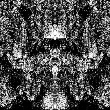 Siyah ve beyazın Grunge arka planı. Soyut monokrom dokusu. Vintage elementler lekeler ve çatlaklar