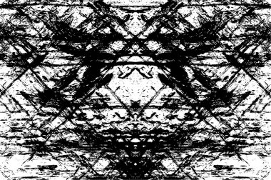 Siyah ve beyazın Grunge arka planı. Soyut monokrom dokusu. Vintage elementler lekeler ve çatlaklar