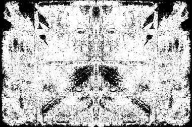 Siyah ve beyazın Grunge arka planı. Soyut monokrom dokusu. Vintage elementler lekeler ve çatlaklar