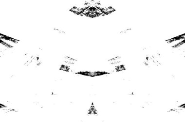 Siyah ve beyazın Grunge arka planı. Soyut monokrom dokusu. Vintage elementler lekeler ve çatlaklar