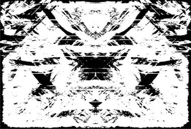 Siyah ve beyazın Grunge arka planı. Soyut monokrom dokusu. Vintage elementler lekeler ve çatlaklar