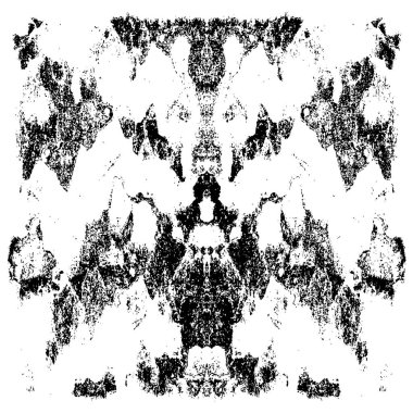 Grunge üst üste biniyor. Soyut siyah-beyaz vektör arkaplanı. Çatlak, leke ve noktalarda kirli desenli tek renkli klasik yüzey. Karanlık korku tarzında eski bir duvar.