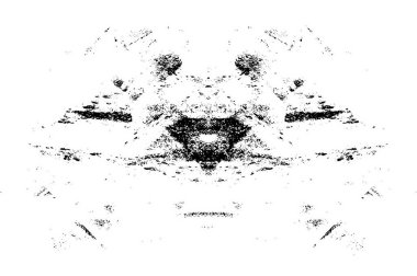 Grunge üst üste biniyor. Soyut siyah-beyaz vektör arkaplanı. Çatlak, leke ve noktalarda kirli desenli tek renkli klasik yüzey. Karanlık korku tarzında eski bir duvar.