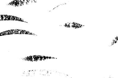 Grunge üst üste biniyor. Soyut siyah-beyaz vektör arkaplanı. Çatlak, leke ve noktalarda kirli desenli tek renkli klasik yüzey. Karanlık korku tarzında eski bir duvar.