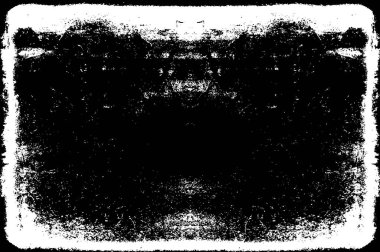 Grunge black and white pattern. Monochrome particles abstract texture. Background of cracks, scuffs, chips, stains, ink spots, lines. Dark design background surface. Gray printing element