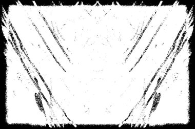 Grunge black and white pattern. Monochrome particles abstract texture. Background of cracks, scuffs, chips, stains, ink spots, lines. Dark design background surface. Gray printing element