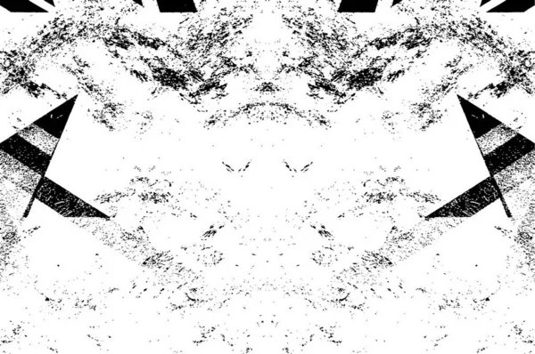 Chaotische Illustration Mit Abstrakten Schwarz Weiß Mustern Monochrom Symmetrisches Design — Stockvektor