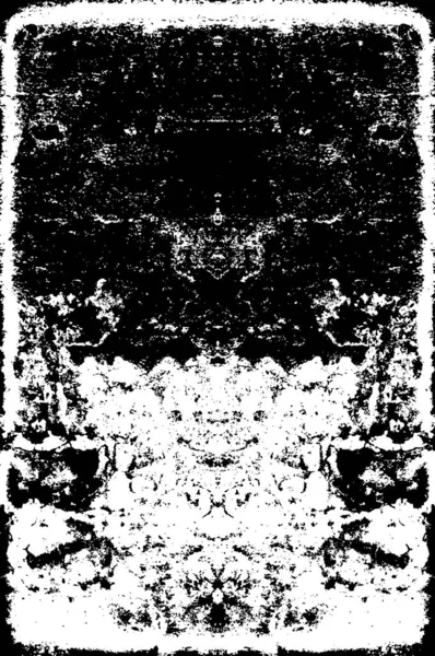 Ilustración Desordenada Con Patrón Abstracto Blanco Negro Diseño Simétrico Monocromático — Archivo Imágenes Vectoriales