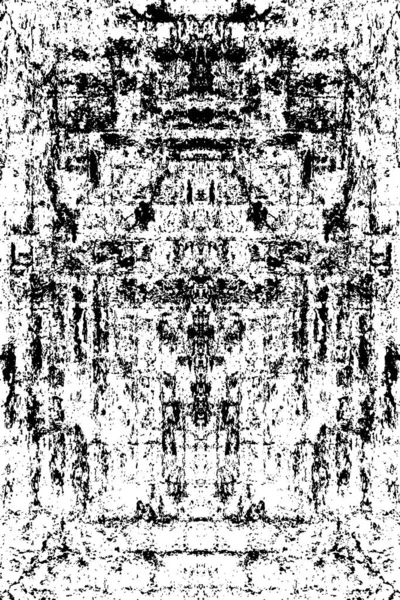 Ilustración Grunge Simple Con Patrón Abstracto Diseño Simétrico Monocromático — Archivo Imágenes Vectoriales