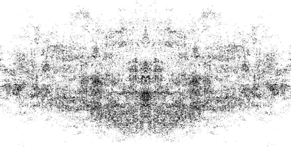 Prosta Grunge Czarno Biała Ilustracja Abstrakcyjnym Wzorem Konstrukcja Symetryczna Monochromatyczna — Wektor stockowy
