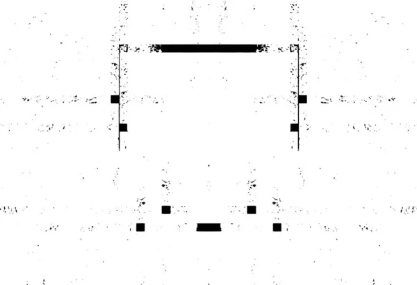Prosta Grunge Czarno Biała Ilustracja Abstrakcyjnym Wzorem Konstrukcja Symetryczna Monochromatyczna — Wektor stockowy