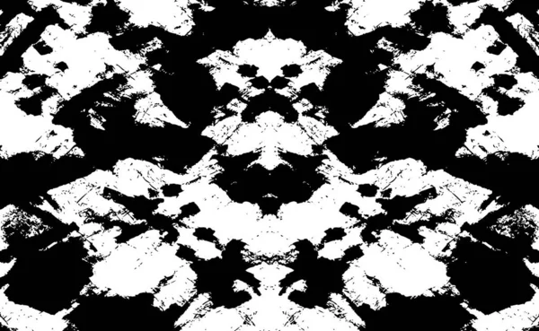 Egyszerű Grunge Fekete Fehér Illusztráció Absztrakt Mintával Monokróm Szimmetrikus Kialakítás — Stock Vector
