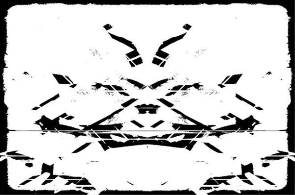 Semplice Illustrazione Grunge Bianco Nero Con Motivo Astratto Design Monocromatico — Vettoriale Stock