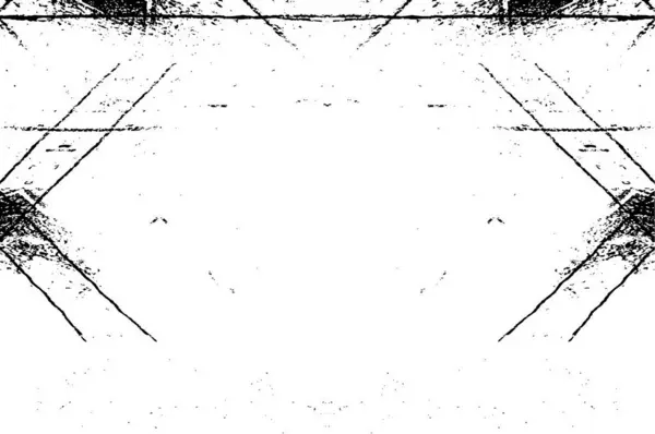 Ilustração Com Padrão Grunge Abstrato Design Simétrico Monocromático —  Vetores de Stock