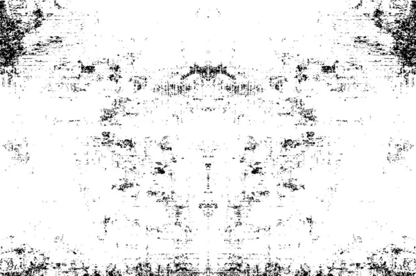 Illustration Med Abstrakt Grunge Mönster Monokrom Symmetrisk Design — Stock vektor