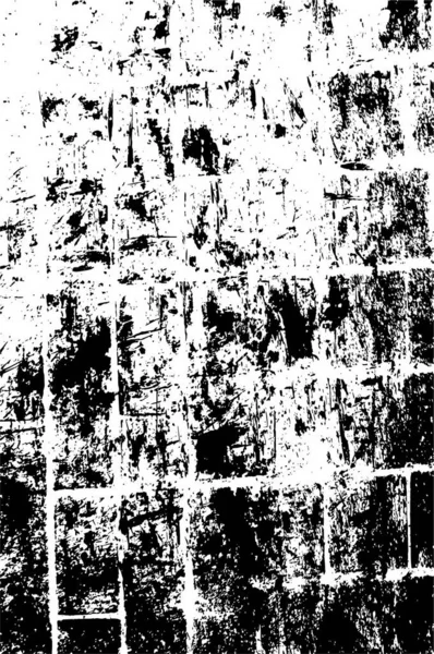Hasarlı Yüzey Siyah Beyaz Görüntü Lekeli Kaba Grunge Soyut Desen — Stok Vektör