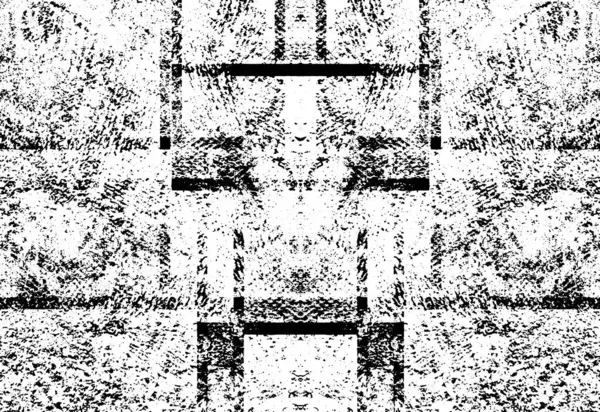 Поврежденная Поверхность Черно Белое Изображение Грубый Гранж Абстрактный Рисунок Пятнами — стоковый вектор