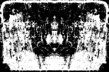 Grunge black and white pattern. Monochrome particles abstract texture. Background of cracks, scuffs, chips, stains, ink spots, lines. Dark design background surface. Gray printing element