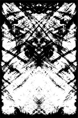 Grunge black and white pattern. Monochrome particles abstract texture. Background of cracks, scuffs, chips, stains, ink spots, lines. Dark design background surface. Gray printing element