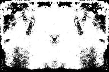 Grunge black and white pattern. Monochrome particles abstract texture. Background of cracks, scuffs, chips, stains, ink spots, lines. Dark design background surface. Gray printing element