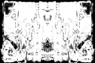 Yaşlı Grunge Tertemiz Siyah ve Beyaz Doku. Yaşlı Grunge Kusursuz Koyu Grunge dokusu. Eski Yıpranmış Örnekleme Örnekleri. Arkaplan Karanlık Örtüsü Deseni