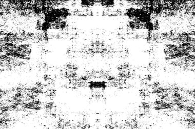 Grunge black and white pattern. Monochrome particles abstract texture. Background of cracks, scuffs, chips, stains, ink spots, lines. Dark design background surface. Gray printing element