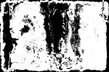 Grunge black and white pattern. Monochrome particles abstract texture. Background of cracks, scuffs, chips, stains, ink spots, lines. Dark design background surface. Gray printing element
