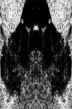 Grunge black and white pattern. Monochrome particles abstract texture. Background of cracks, scuffs, chips, stains, ink spots, lines. Dark design background surface. Gray printing element