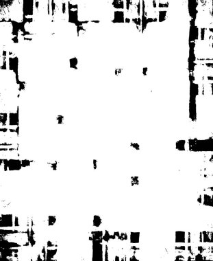 Grunge black and white pattern. Monochrome particles abstract texture. Background of cracks, scuffs, chips, stains, ink spots, lines. Dark design background surface. Gray printing element