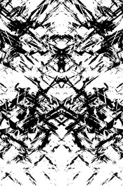 Rough black and white texture vector. Distressed overlay texture. Grunge background. Abstract textured effect. Vector Illustration. Black isolated on white background.