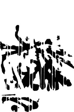 Siyah ve beyaz grunge arka planı. Kentsel tarzdaki soyut kirli desen