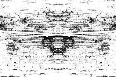 Siyah beyaz desenli, lekeli, çizikli ve çizgili sıkıntılı bir arka plan. Soyut vektör illüstrasyonu