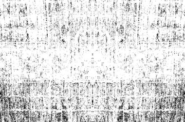 Siyah beyaz desenli, lekeli, çizikli ve çizgili sıkıntılı bir arka plan. Soyut vektör illüstrasyonu