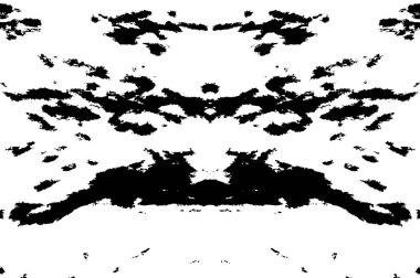 Siyah beyaz desenli, lekeli, çizikli ve çizgili sıkıntılı bir arka plan. Soyut vektör illüstrasyonu