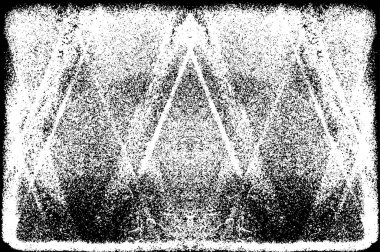 Siyah beyaz desenli, lekeli, çizikli ve çizgili sıkıntılı bir arka plan. Soyut vektör illüstrasyonu