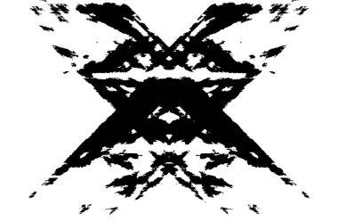 arkaplan için soyut simetrik siyah ve beyaz grunge şablonu, vektör illüstrasyonu