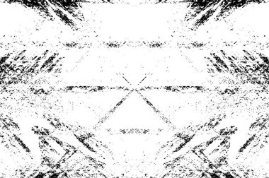 arkaplan için soyut simetrik siyah ve beyaz grunge şablonu, vektör illüstrasyonu