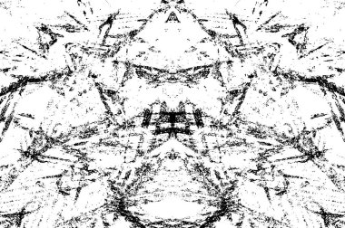 arkaplan için soyut simetrik siyah ve beyaz grunge şablonu, vektör illüstrasyonu